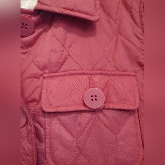 Anthropologie Tulle Pink Quilted Coat Size Medium (Small Fit) - Picture 3 of 4